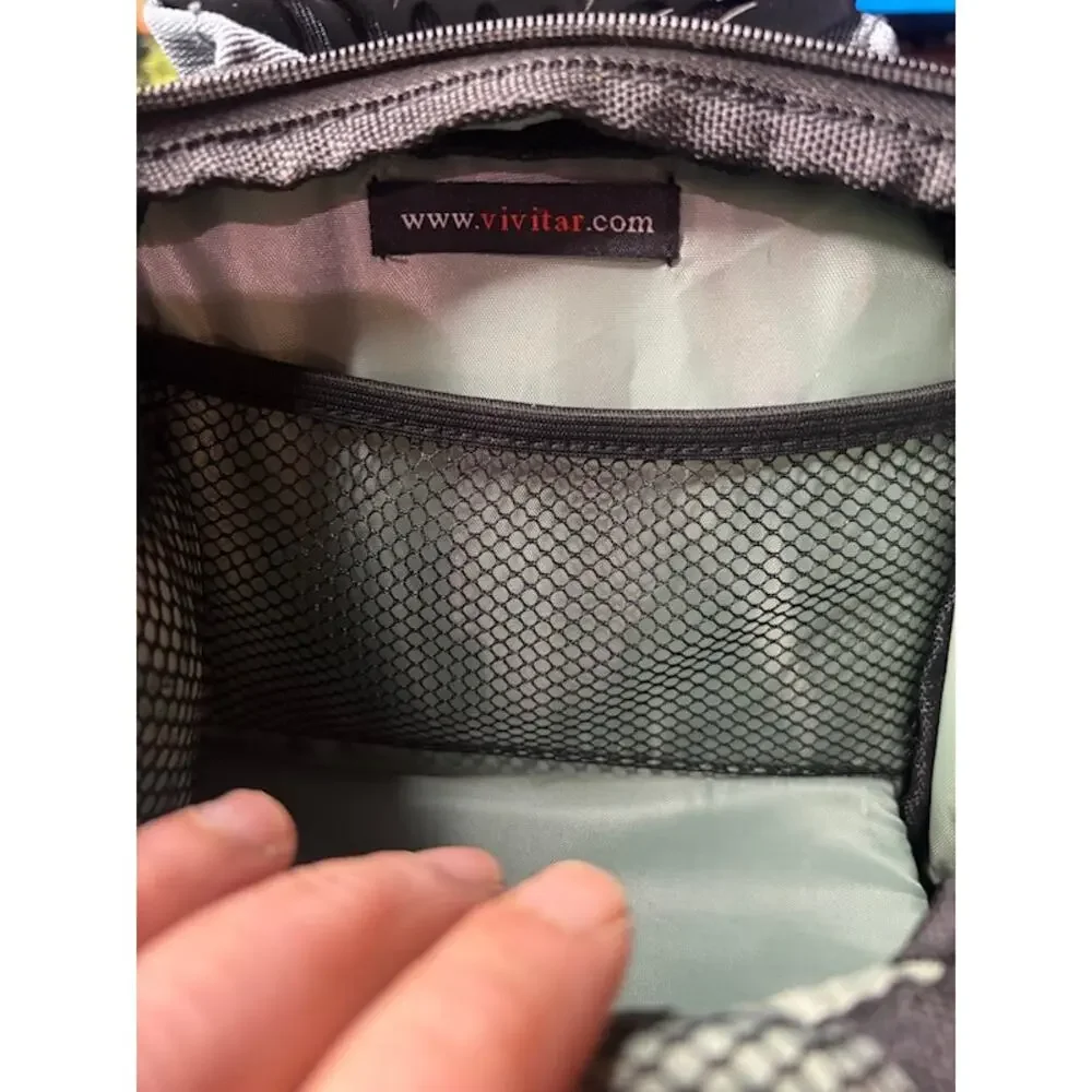 VIVITAR DSLR Camera Backpack Bag Black Padded Case w/ Rain Fly Tripod Pocket